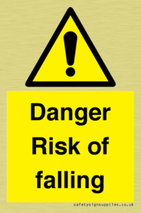 Danger Risk of falling